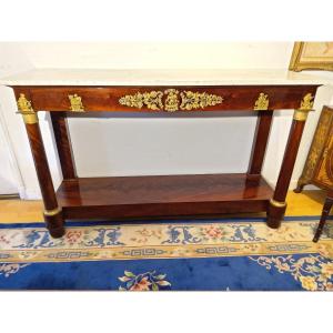 Empire Period Console In Mahogany Attr At l'Atelier Des Jacob